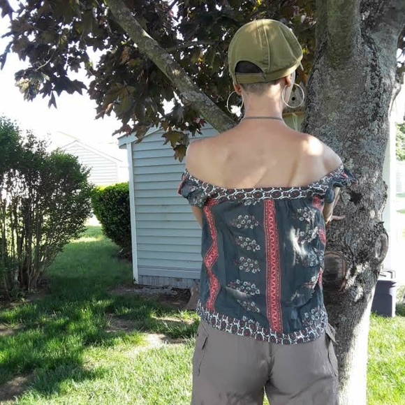 3/30 Coral and Green Heritage 1981 Blouse - Picture 4 of 7